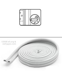 M-D Medium Gap EPDM Window Weatherseal  (White)