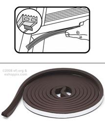M-D Large Gap EPDM Window Weatherseal (Brown)