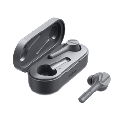 Veho Stix II True wireless earphones - Mirage Grey - Quad Pro microphones, up to 5 hrs battery life & ENC - Inc charging case
